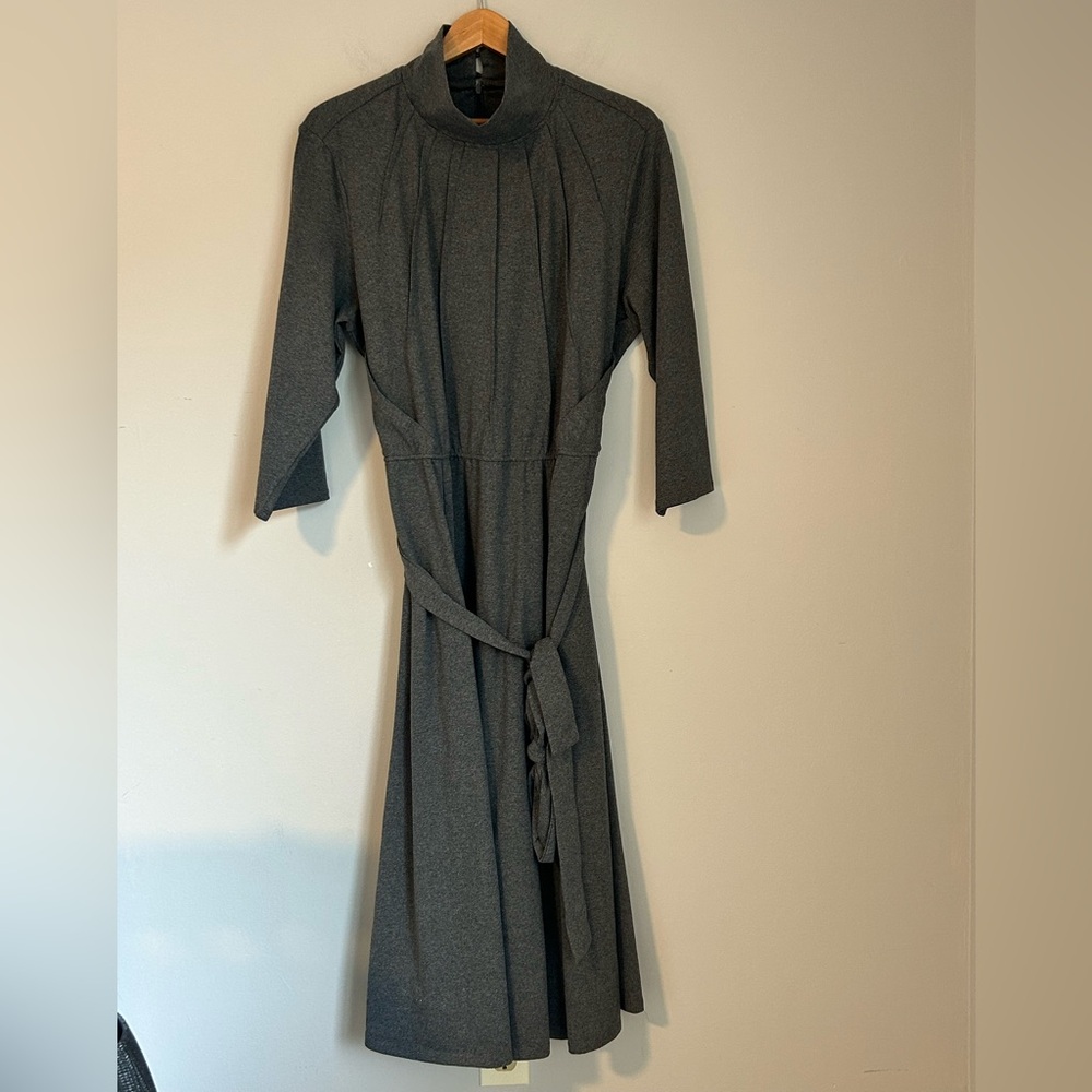 eShakti Mock Neck Knit Midi Dress – Women’s XL (Fits 14/16)